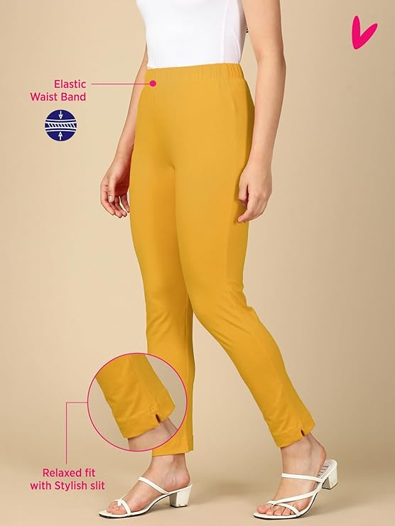 PYNK by Lux Cozi: Premium Cotton Lycra Kurtipant with Side Pocket BUY 1 GET 1 OFFER