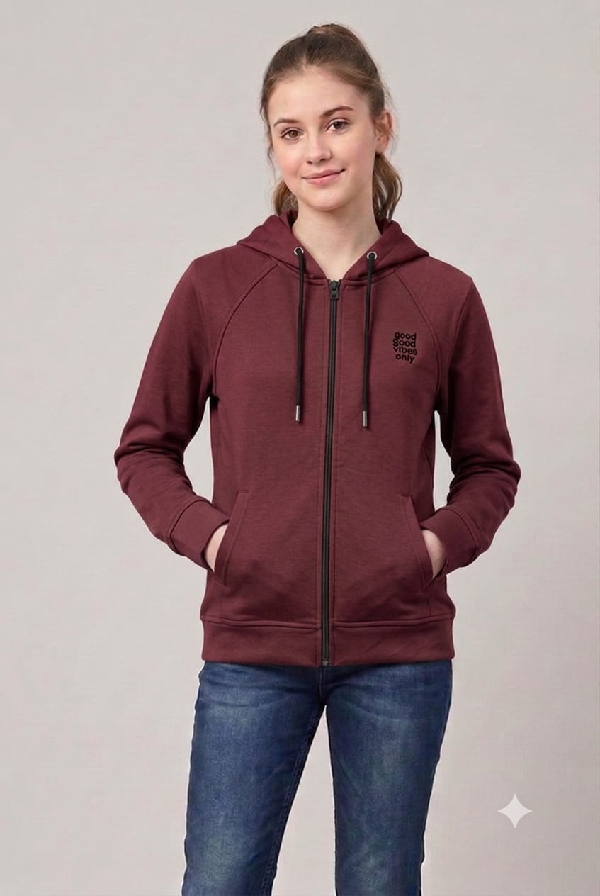 Premium Ladies' Winter Sweatshirt – Classic White Hoodie