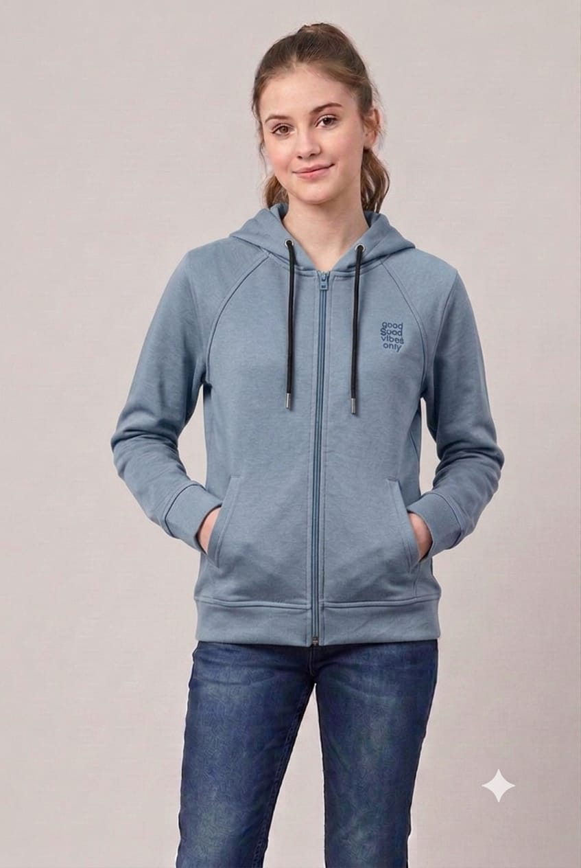Premium Ladies' Winter Sweatshirt – Classic White Hoodie