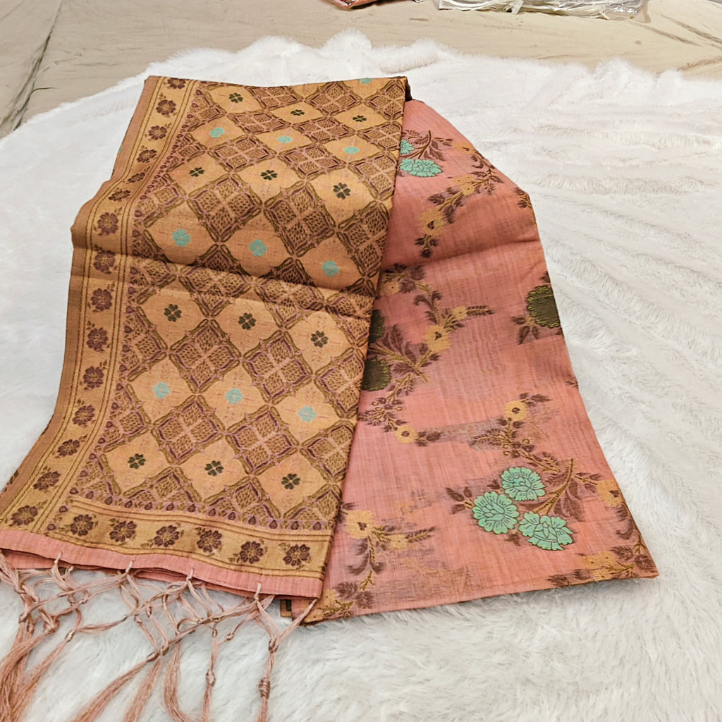 Pure Cotton Saree With Jari Work Pallu Only 999