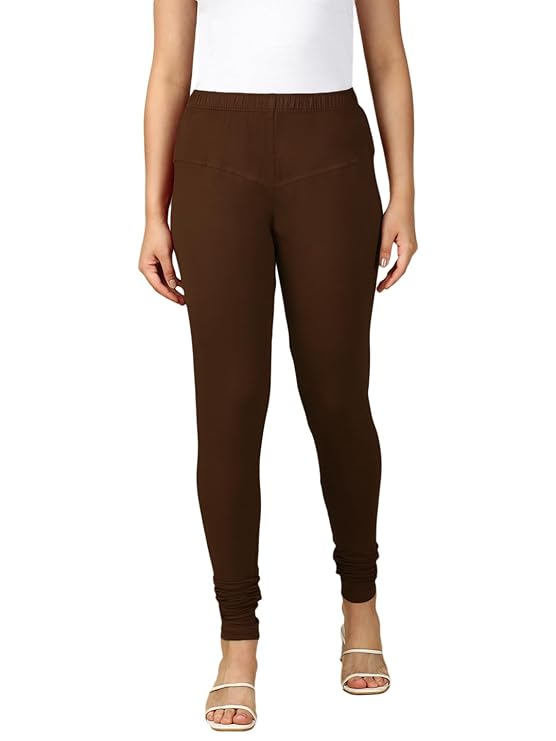 Premium Solid Cotton Lycra Leggings for Women: FREE SIZE Chuddidar Length