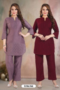 Premium Muslin Co-ord Set | Handcrafted Chikankari Work
