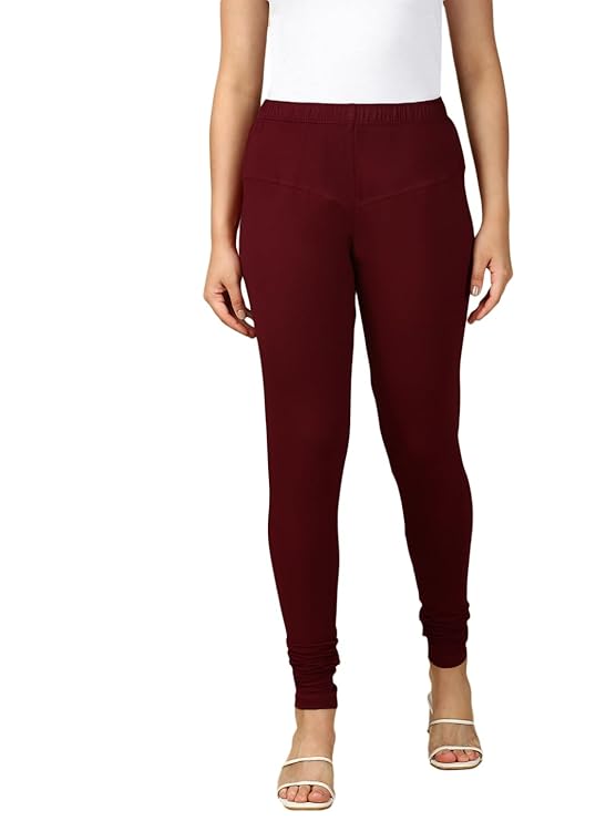 Premium Solid Cotton Lycra Leggings for Women: FREE SIZE Chuddidar Length
