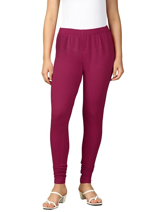 Premium Solid Cotton Lycra Leggings for Women: FREE SIZE Chuddidar Length