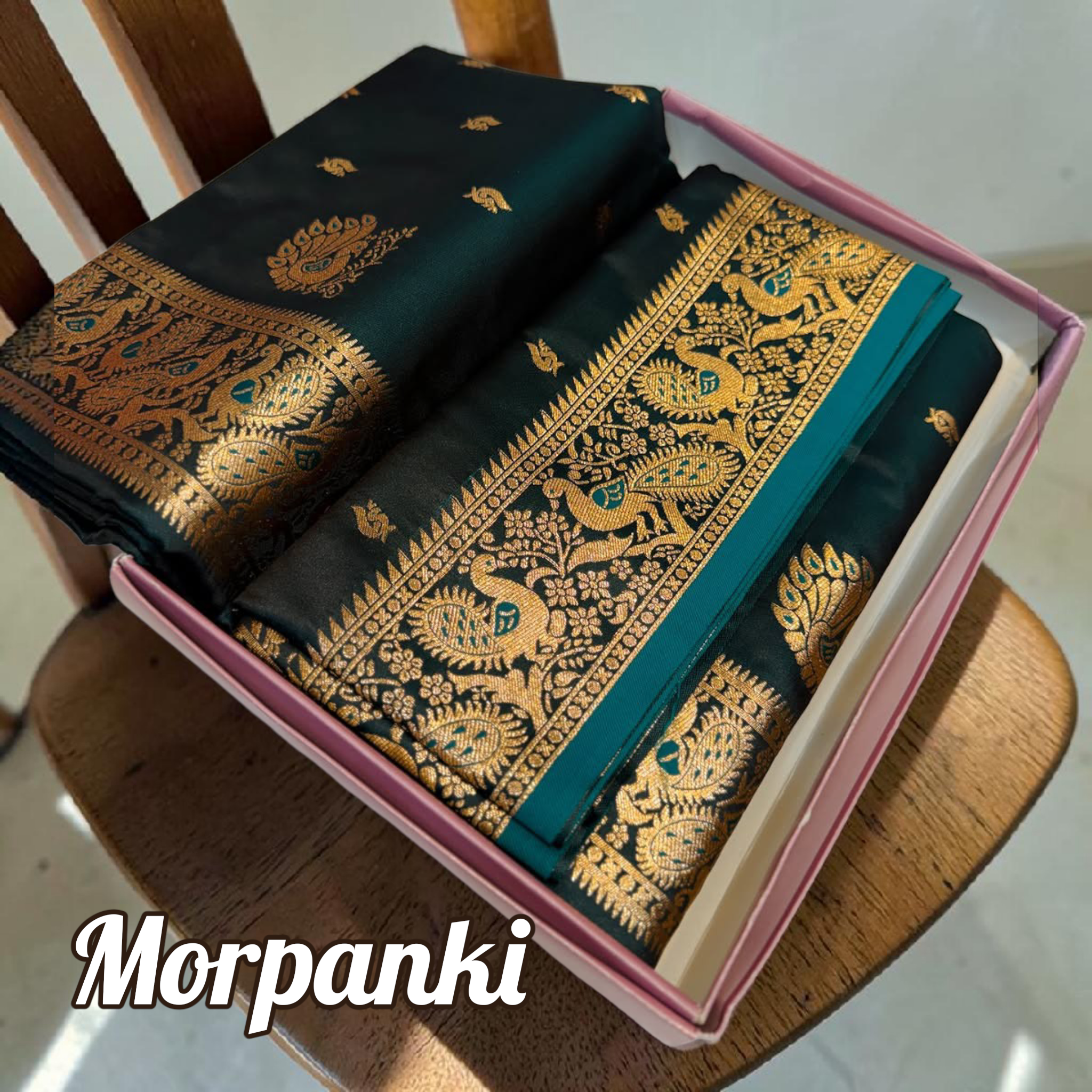 Handwoven Peshwai Paithani Silk Saree 1001