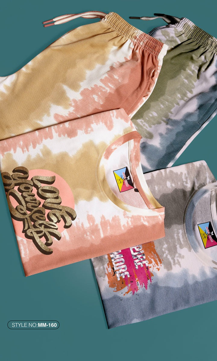 Mawa Girl Tie-Dye Print Girls' Cord Set MM-160