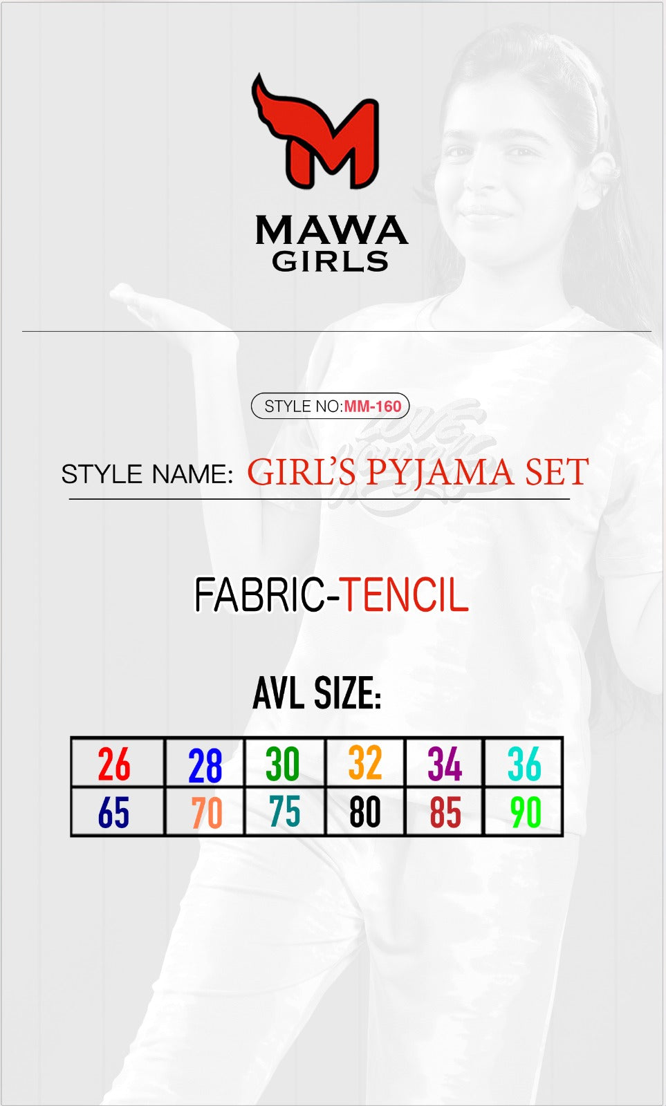 Mawa Girl Tie-Dye Print Girls' Cord Set MM-160