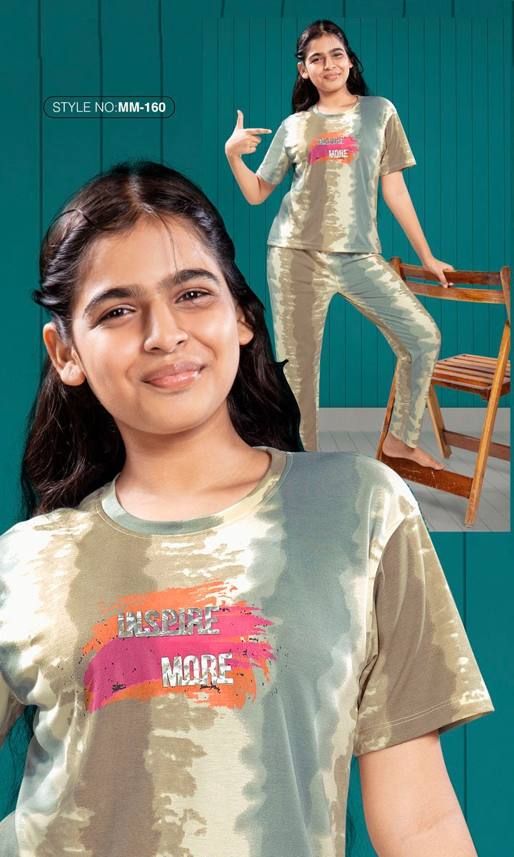 Mawa Girl Tie-Dye Print Girls' Cord Set MM-160