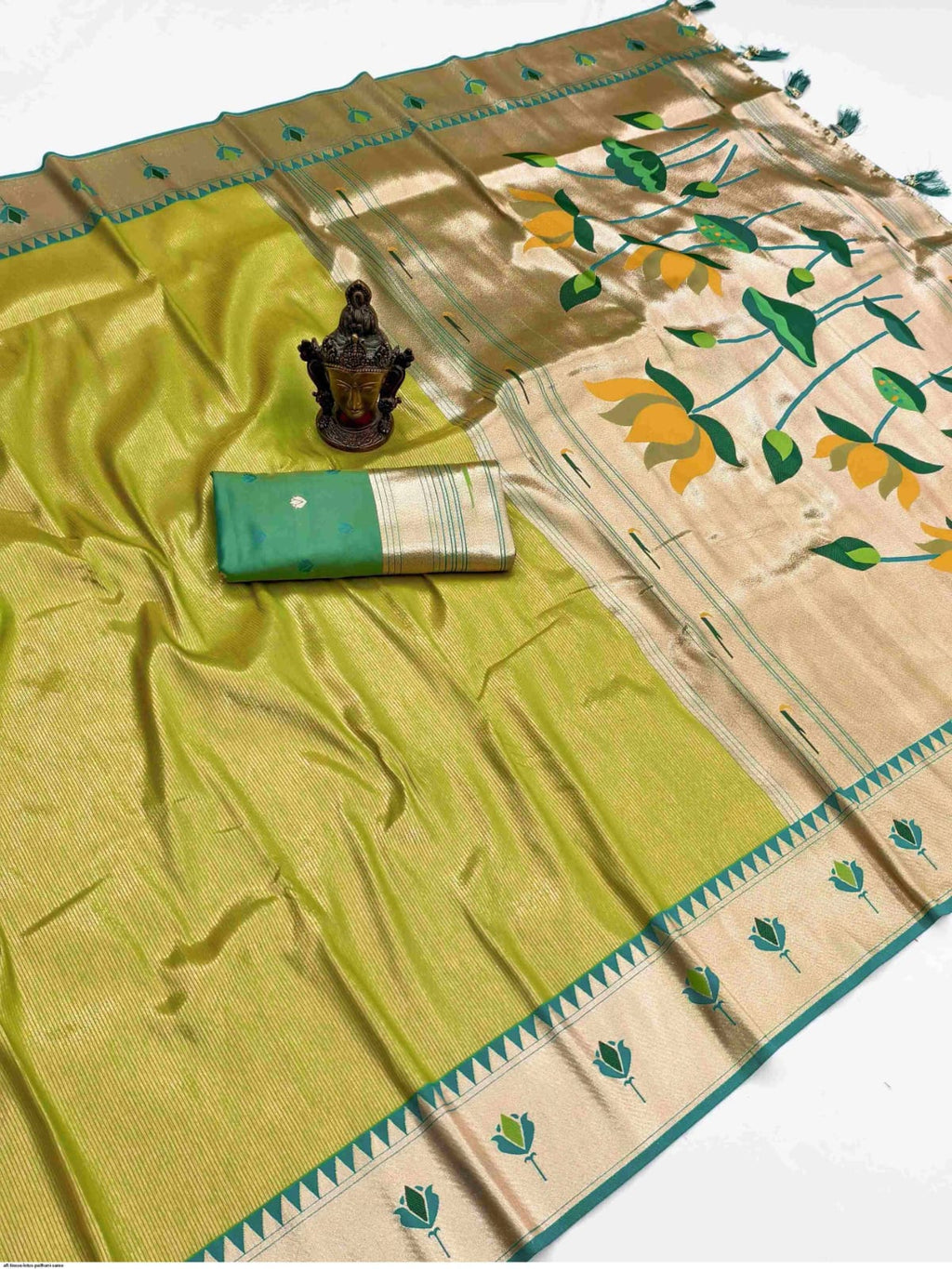 Apratim Tishu Lotus Paithani Saree (with Premium Blouse Piece)