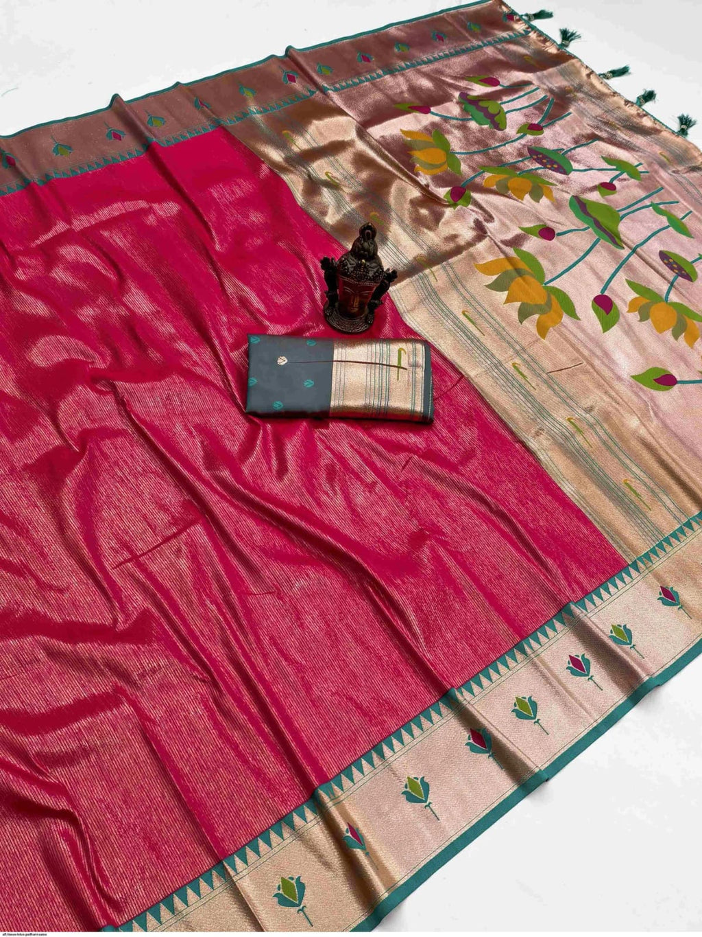 Apratim Tishu Lotus Paithani Saree (with Premium Blouse Piece)