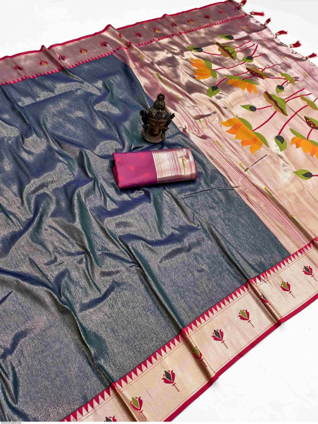 Apratim Tishu Lotus Paithani Saree (with Premium Blouse Piece)