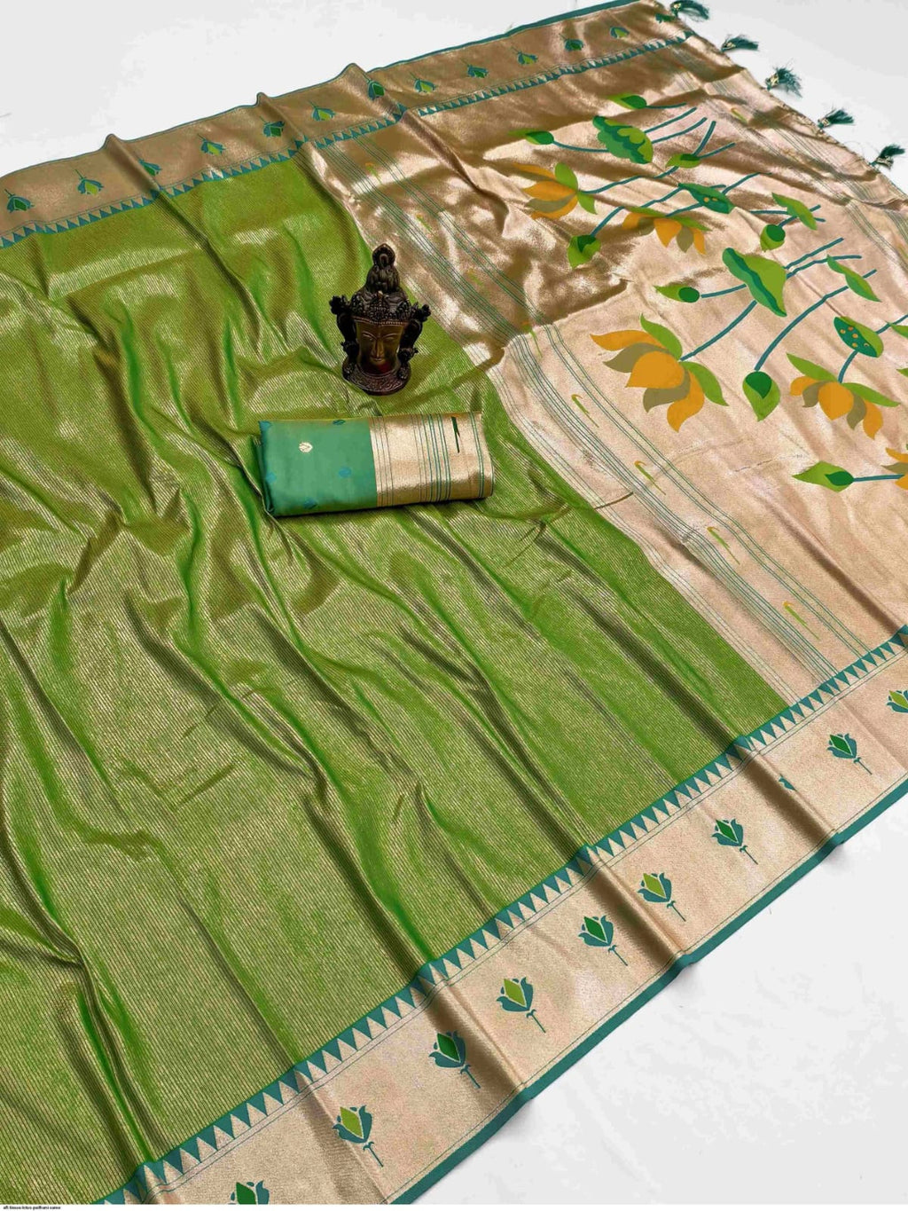 Apratim Tishu Lotus Paithani Saree (with Premium Blouse Piece)