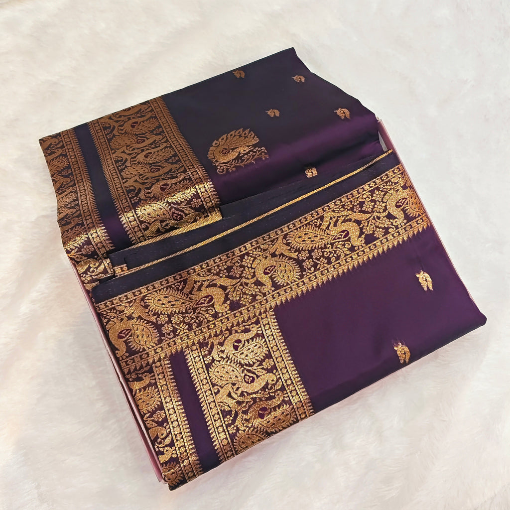 Exquisite Dual-Tone Premium Peshwai Silk Saree 1013