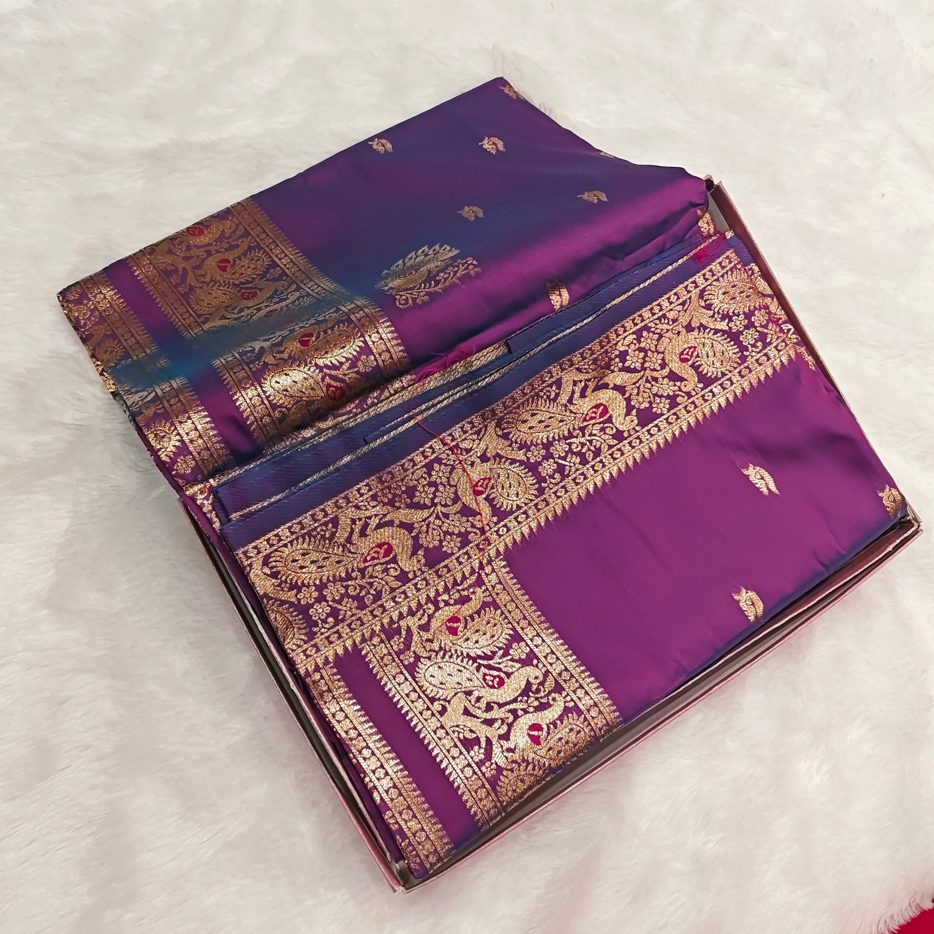 Exquisite Dual-Tone Premium Peshwai Silk Saree 1013