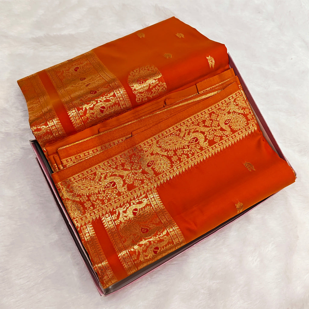 Exquisite Dual-Tone Premium Peshwai Silk Saree 1013