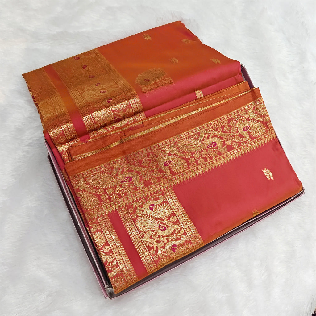 Exquisite Dual-Tone Premium Peshwai Silk Saree 1013
