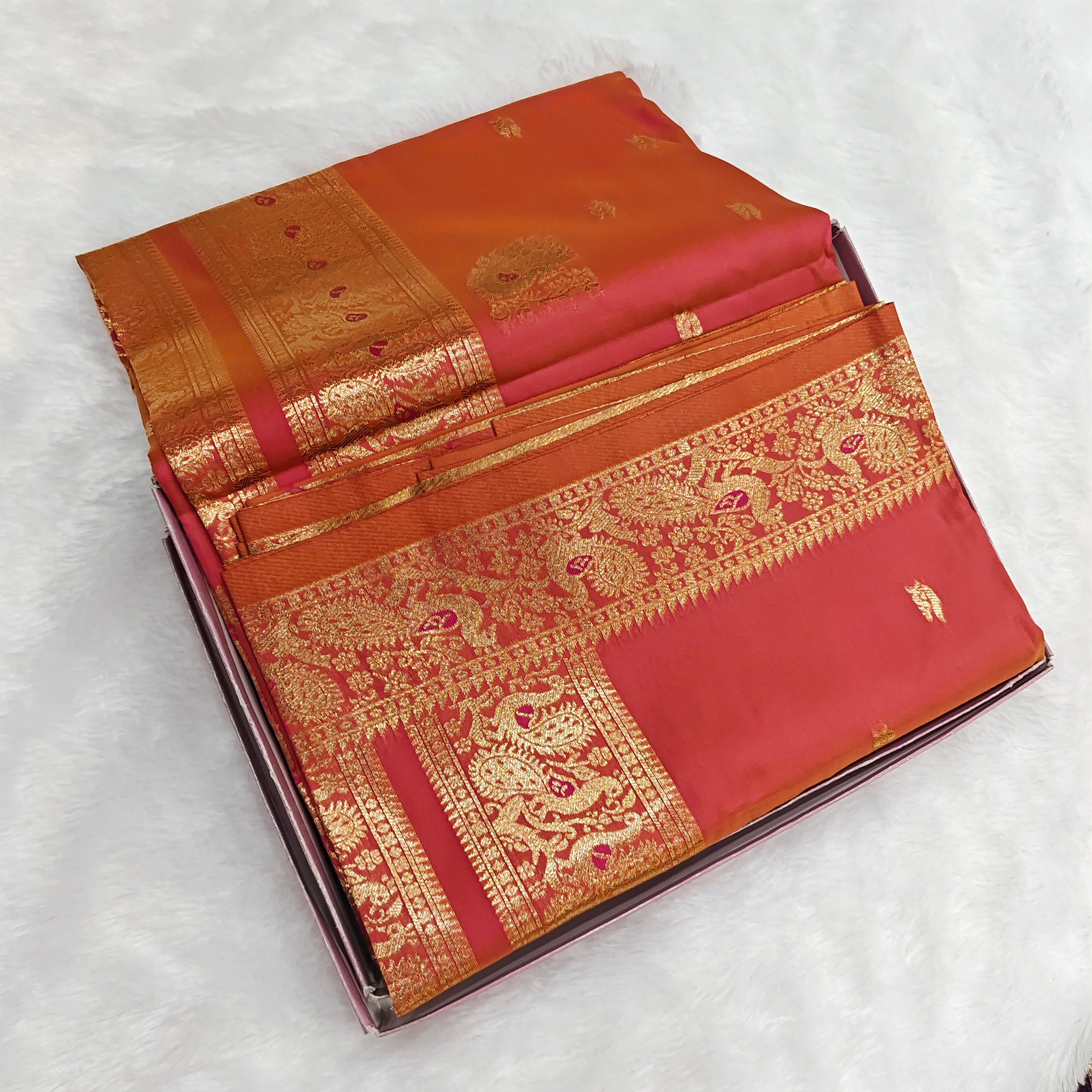 Exquisite Dual-Tone Premium Peshwai Silk Saree 1013