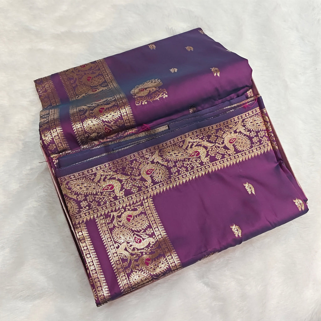 Exquisite Dual-Tone Premium Peshwai Silk Saree 1013