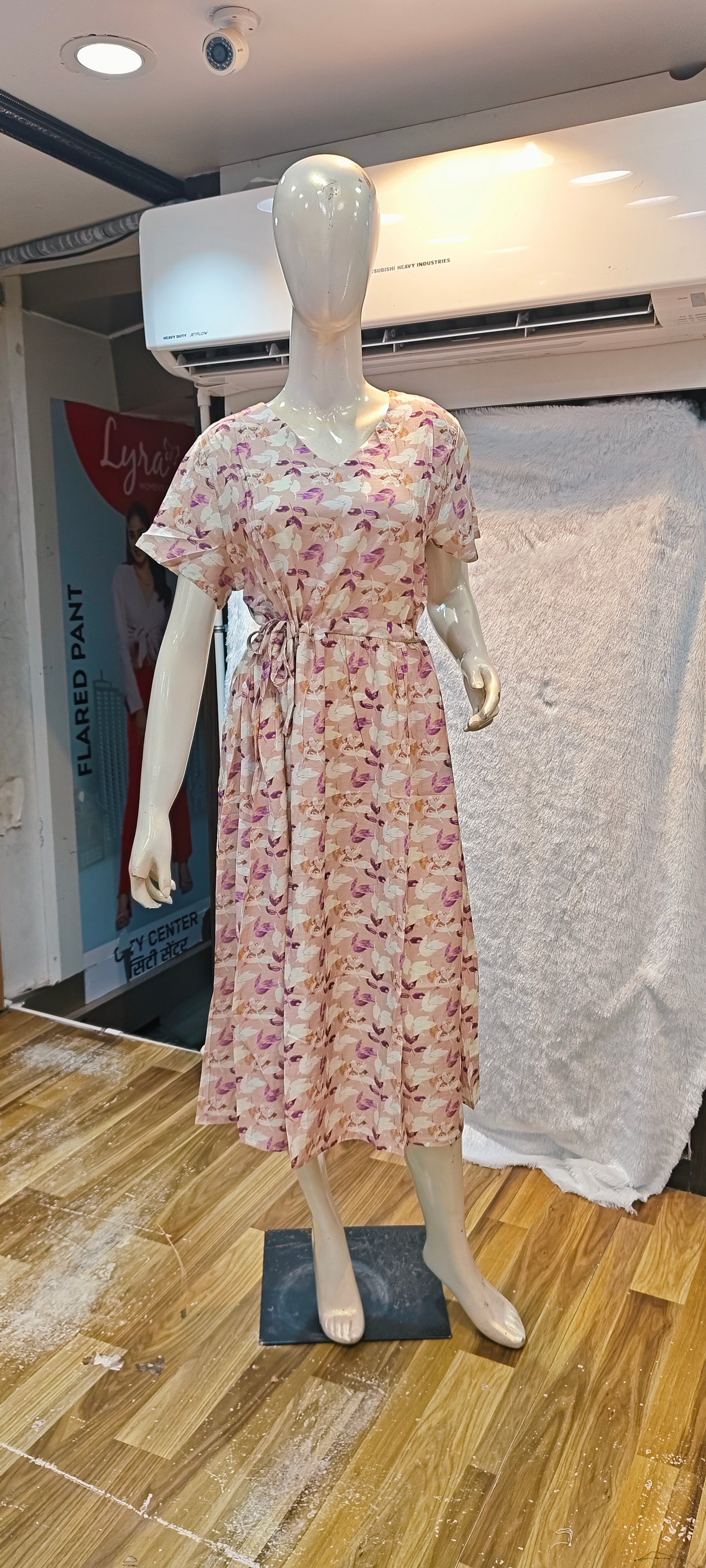 Korean Western Long One-Piece Collection with Trendy Prints 1015