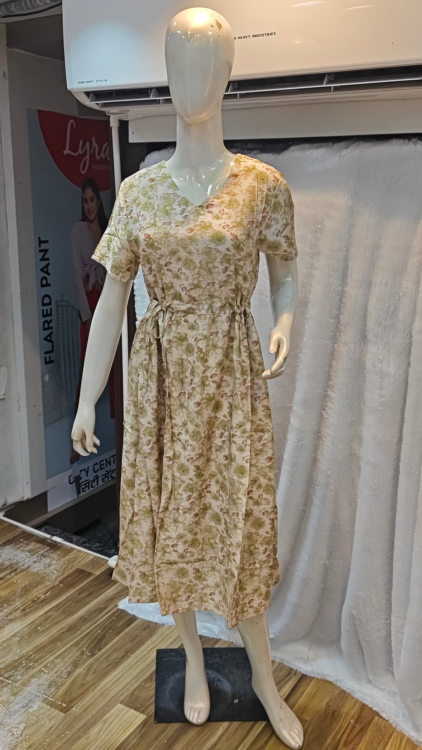 Korean Western Long One-Piece Collection with Trendy Prints 1015