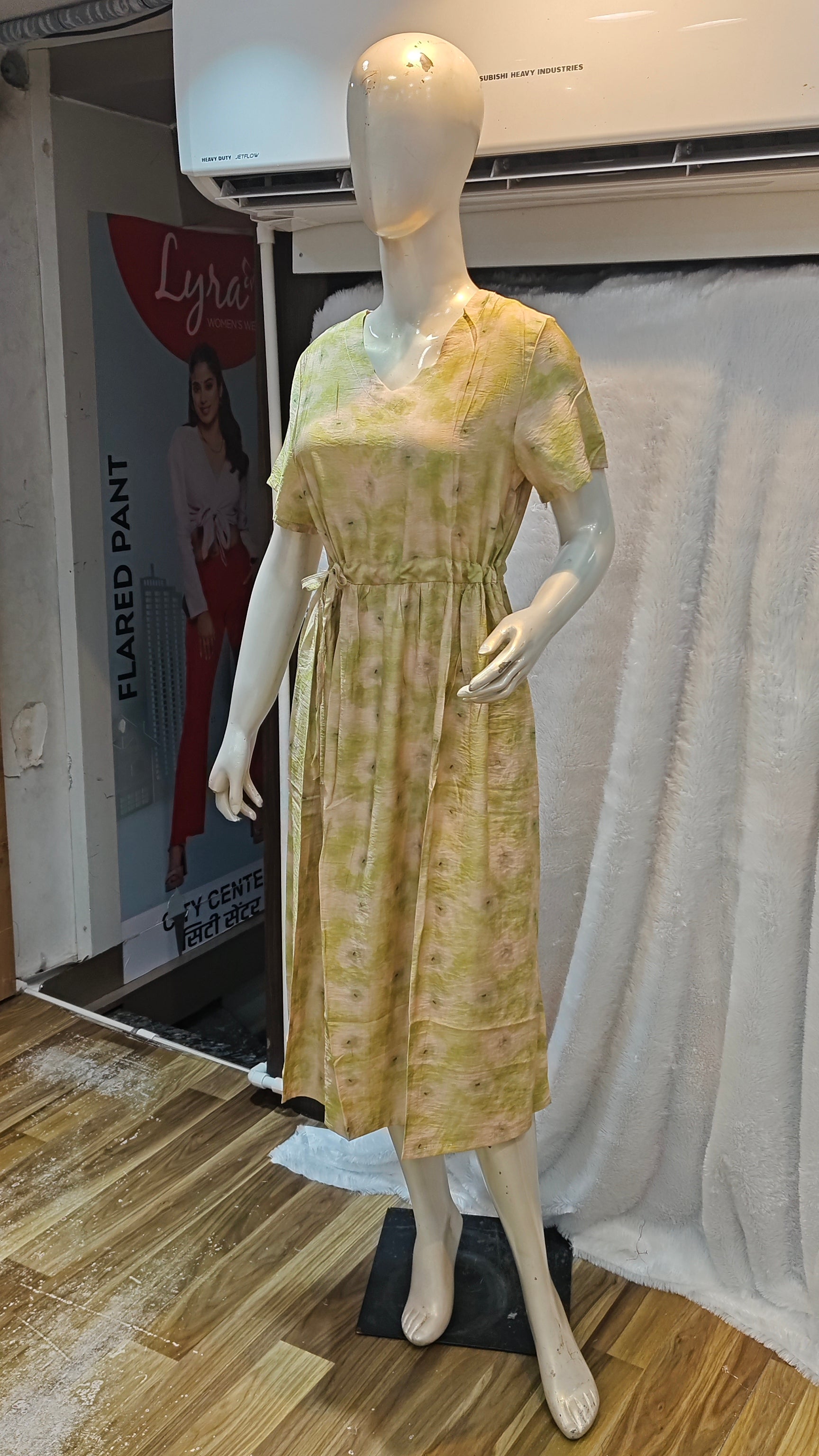 Korean Western Long One-Piece Collection with Trendy Prints 1015