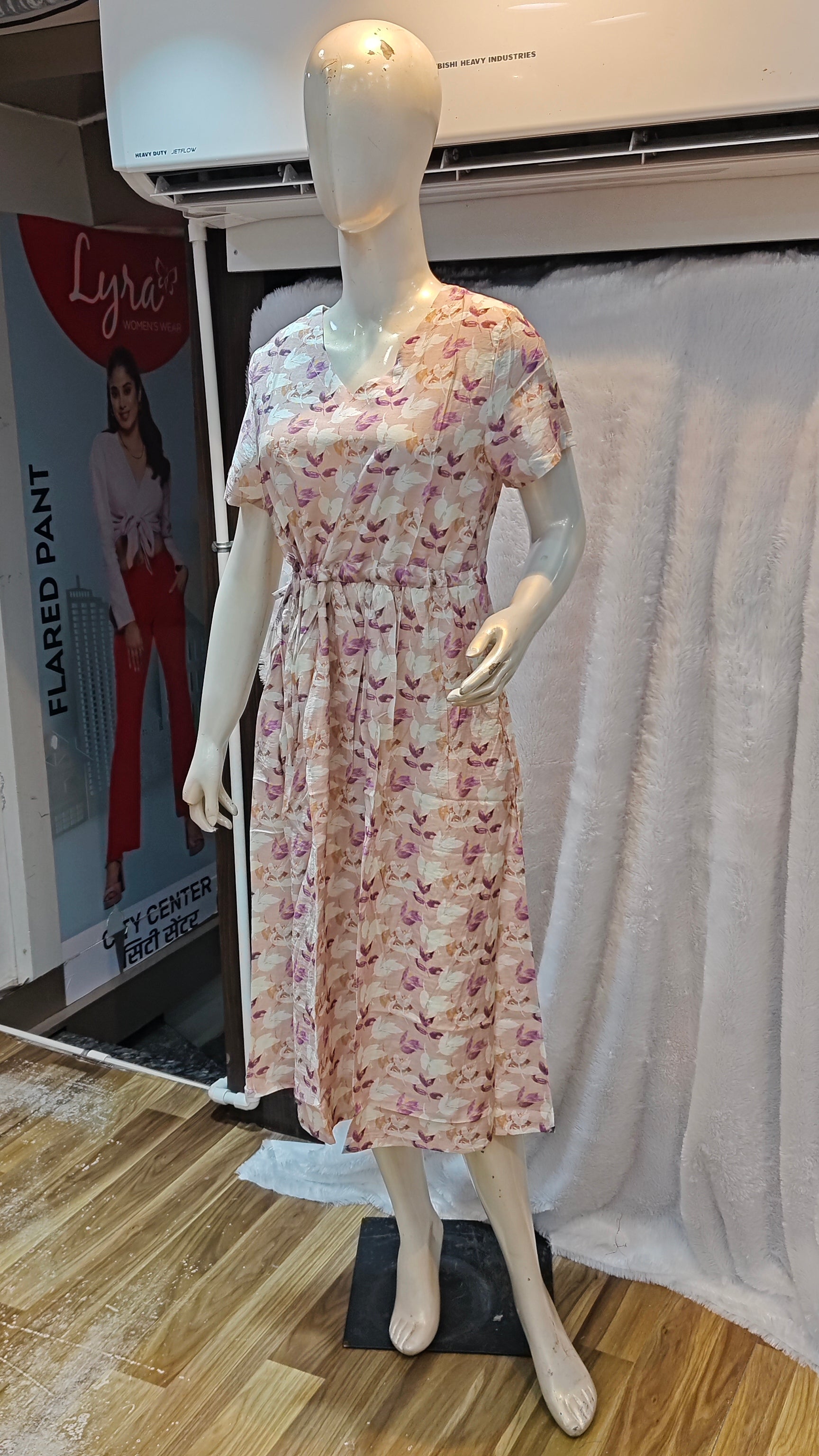 Korean Western Long One-Piece Collection with Trendy Prints 1015