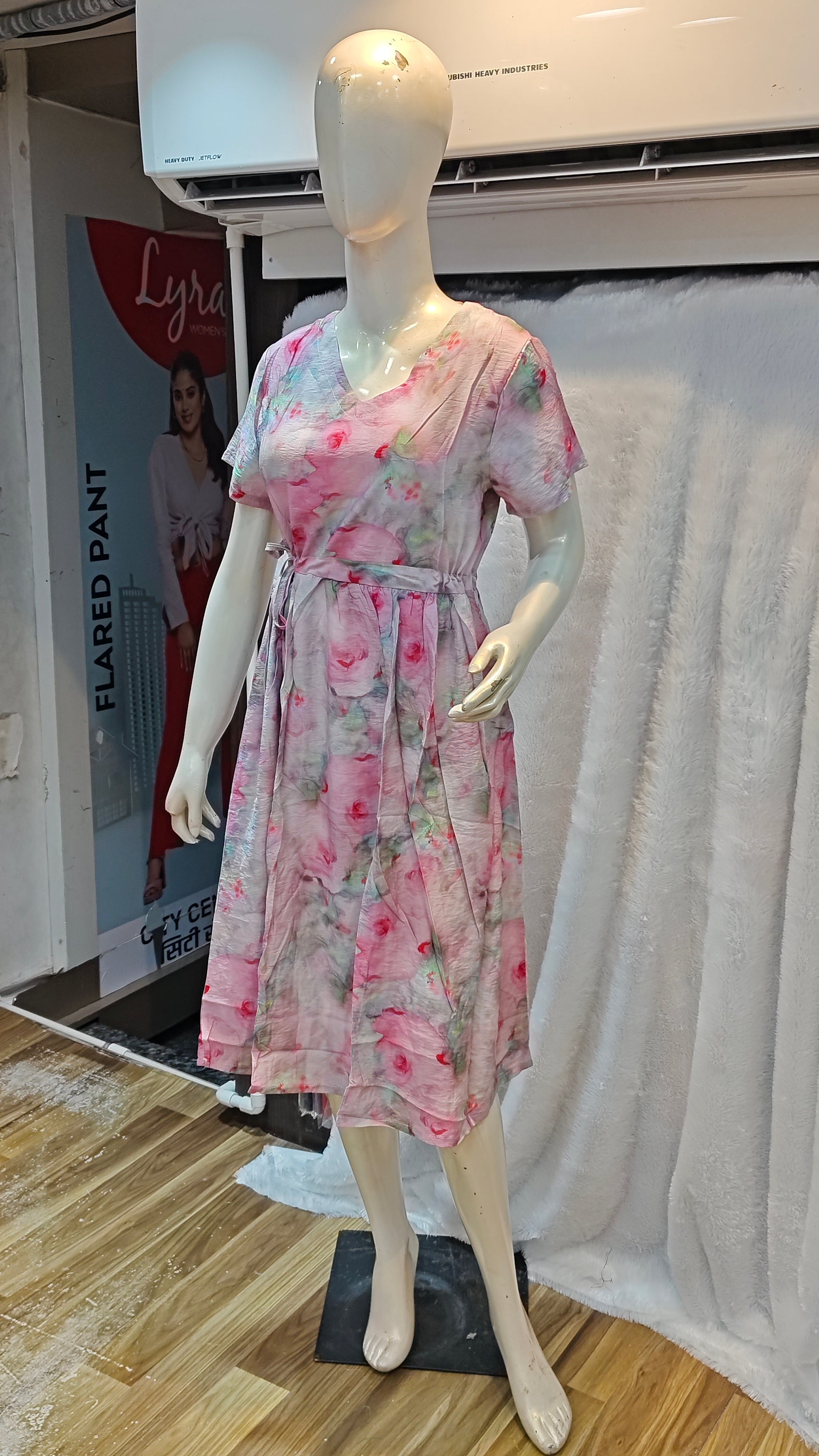 Korean Western Long One-Piece Collection with Trendy Prints 1015