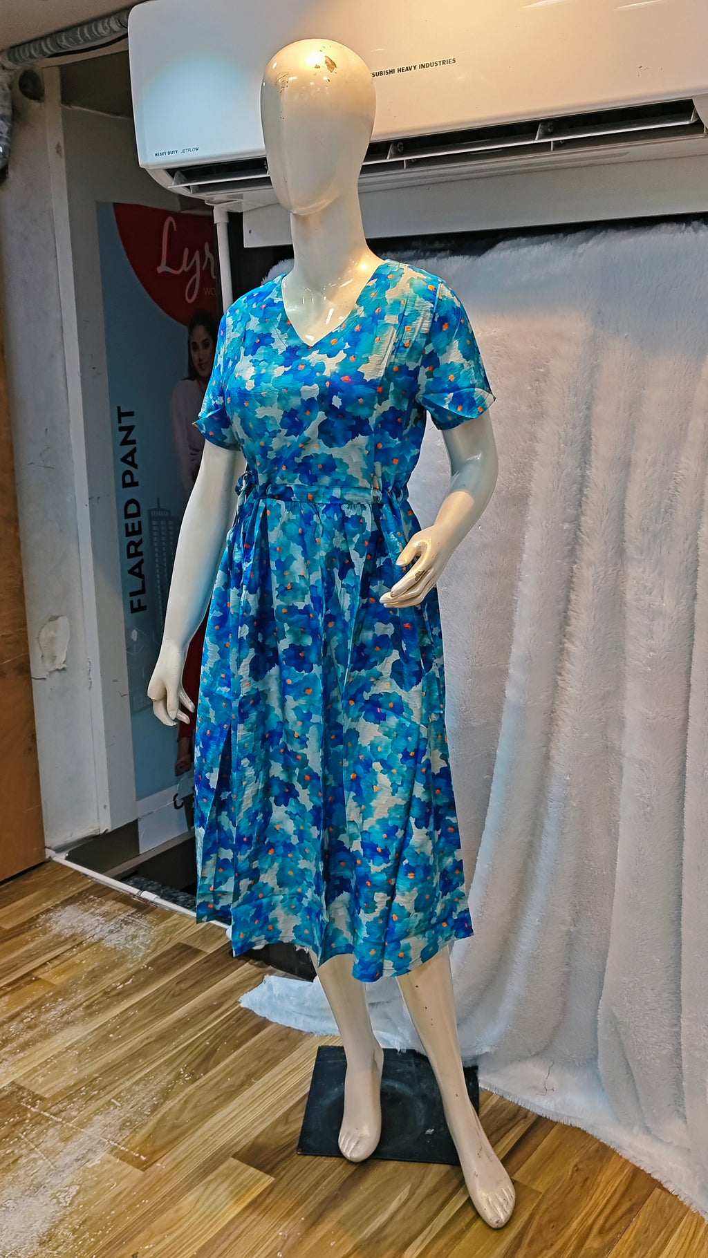 Korean Western Long One-Piece Collection with Trendy Prints 1015