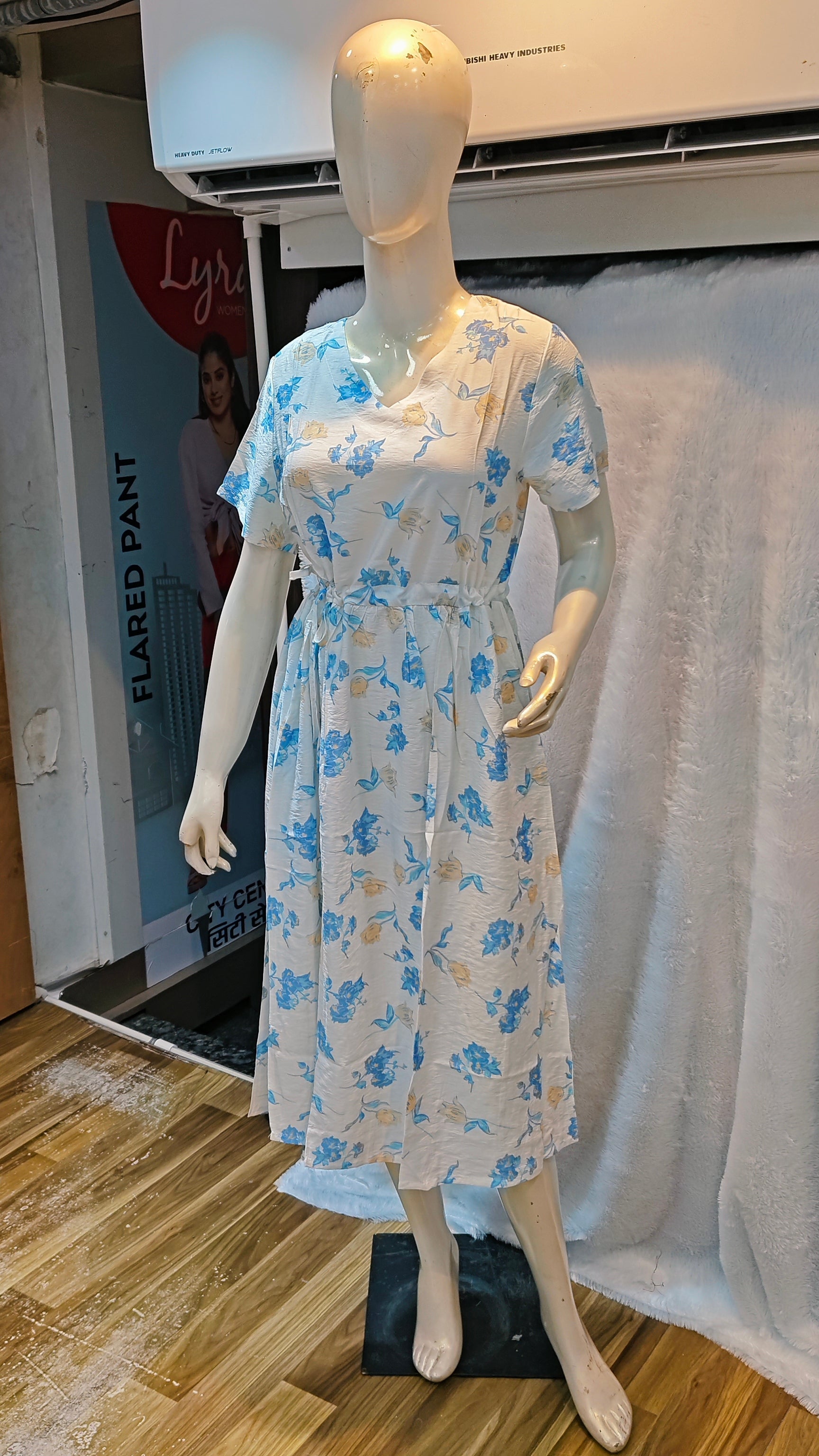 Korean Western Long One-Piece Collection with Trendy Prints 1015
