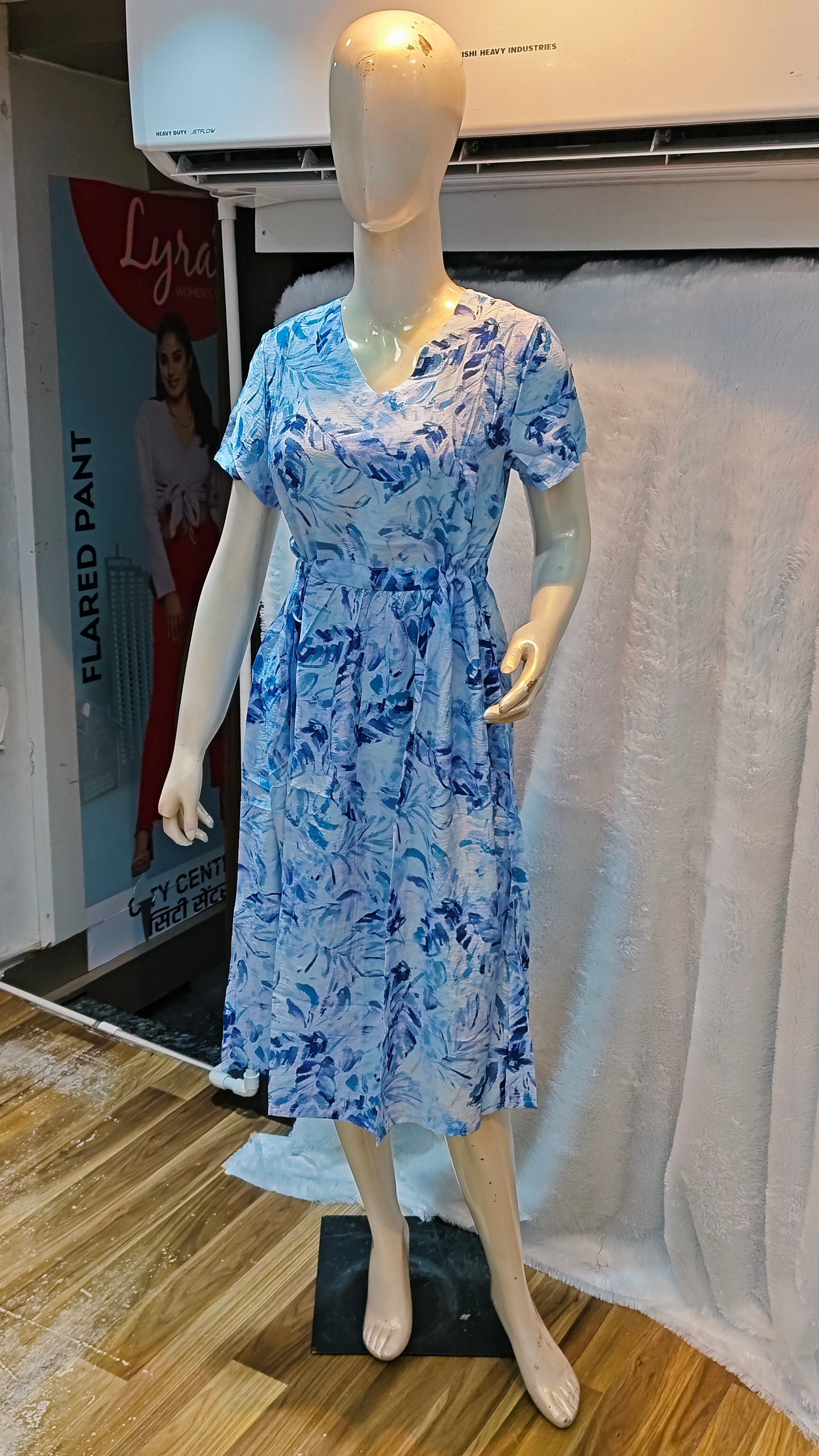 Korean Western Long One-Piece Collection with Trendy Prints 1015