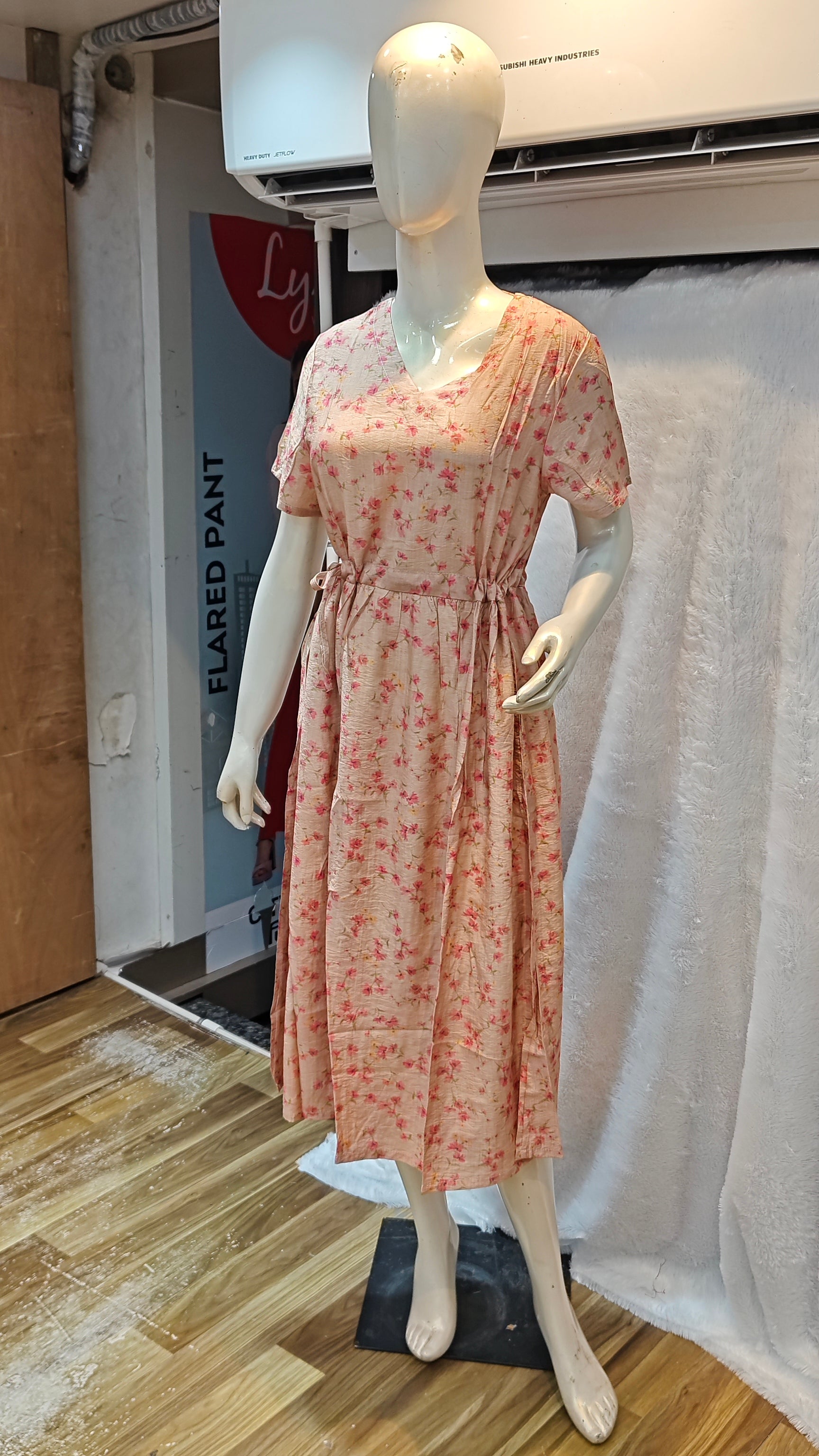 Korean Western Long One-Piece Collection with Trendy Prints 1015
