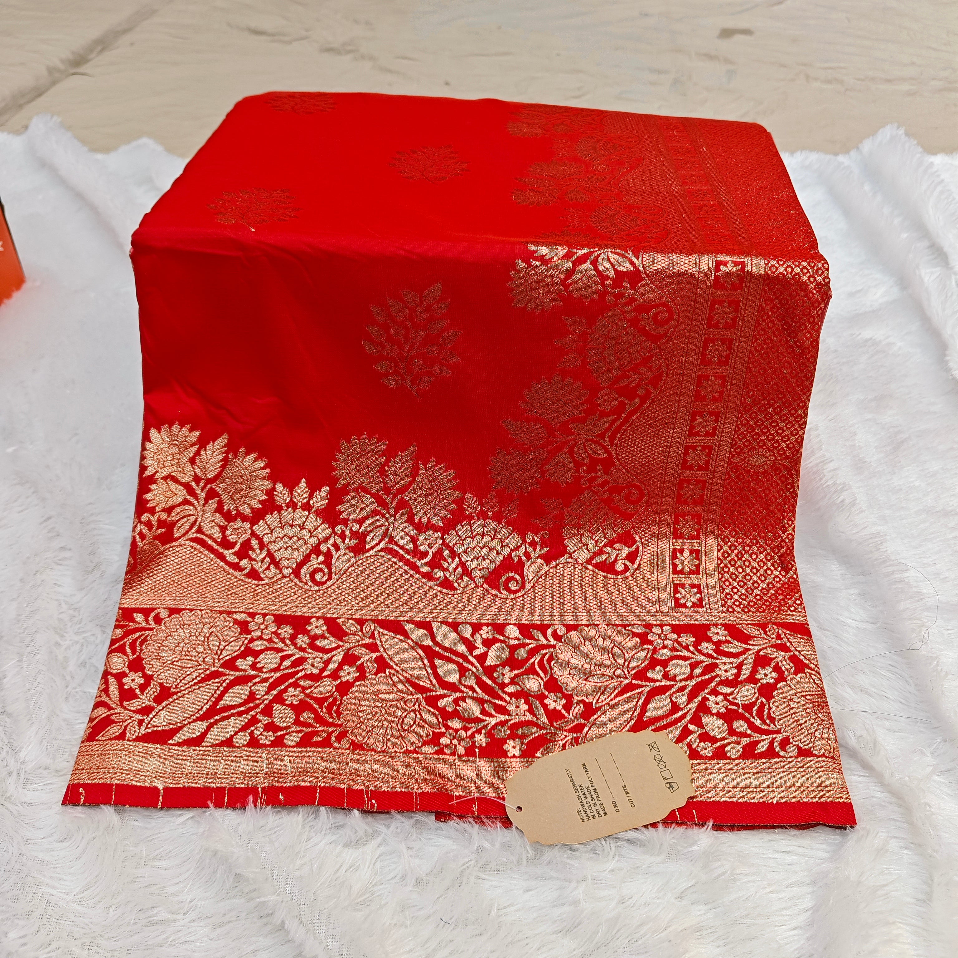 Exclusive Silk Katpadar Saree: Full Gold Jari & All-Over Butti Edition