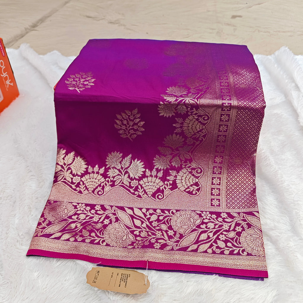 Exclusive Silk Katpadar Saree: Full Gold Jari & All-Over Butti Edition