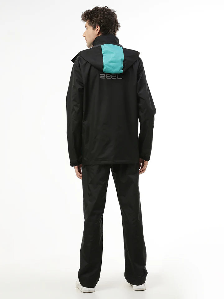 Zeel Go Hike Black & Blue Raincot - JS508