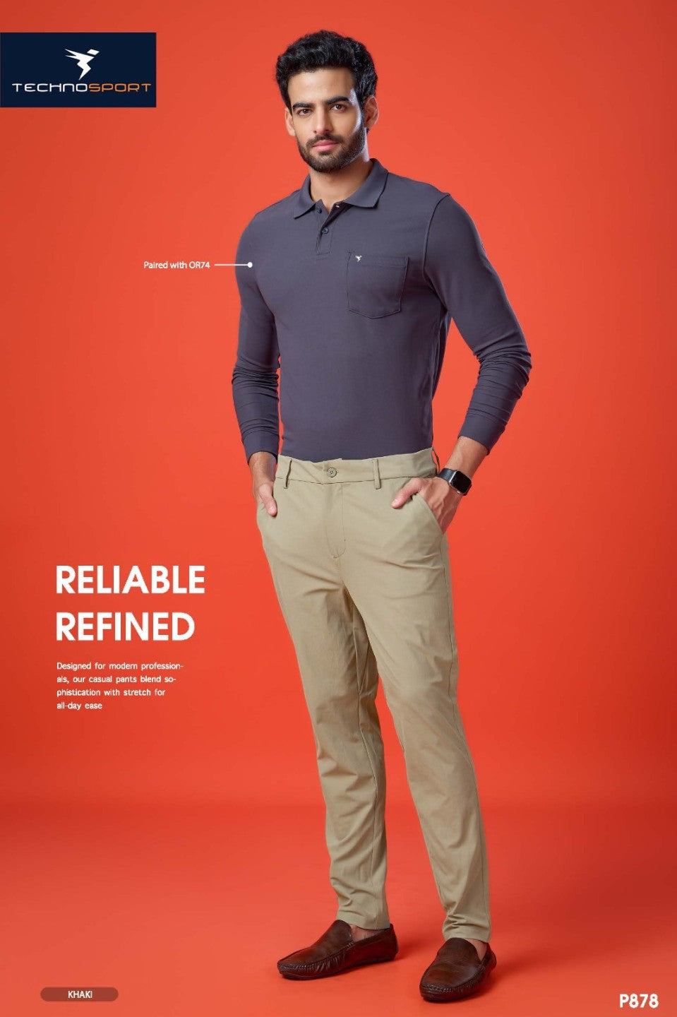 Technosport Duracool+ Solid 4-Way Stretch Casual Trousers Buy 3 At 1998