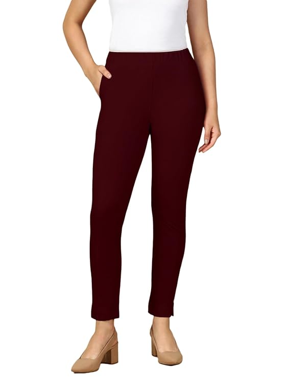 PYNK by Lux Cozi: Premium Cotton Lycra Kurtipant with Side Pocket BUY 1 GET 1 OFFER