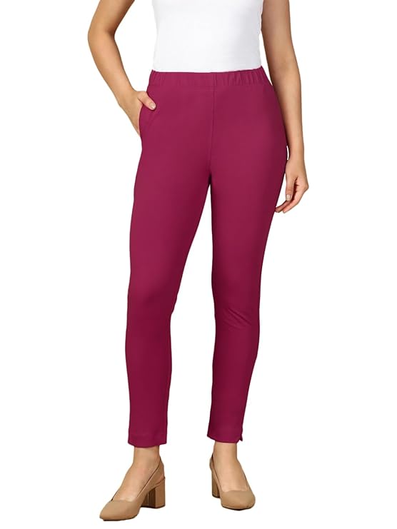 PYNK by Lux Cozi: Premium Cotton Lycra Kurtipant with Side Pocket BUY 1 GET 1 OFFER