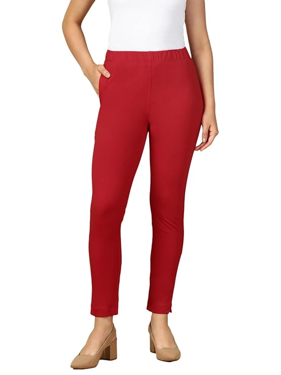 PYNK by Lux Cozi: Premium Cotton Lycra Kurtipant with Side Pocket BUY 1 GET 1 OFFER