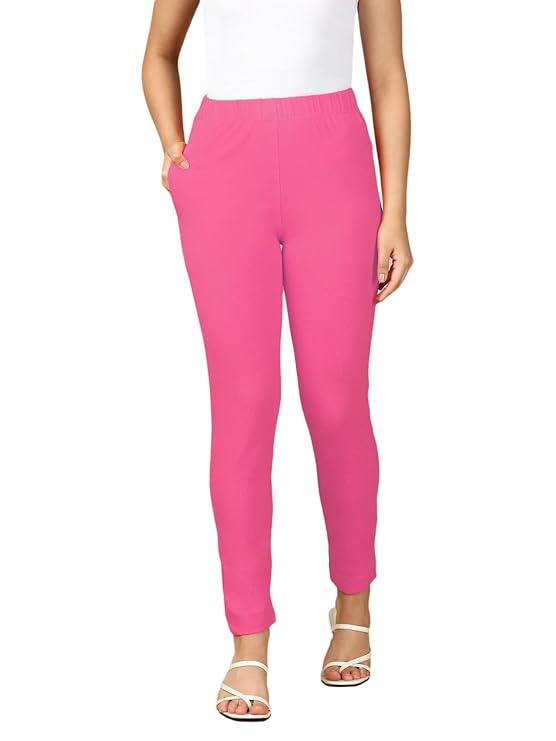 PYNK by Lux Cozi: Premium Cotton Lycra Kurtipant with Side Pocket BUY 1 GET 1 OFFER