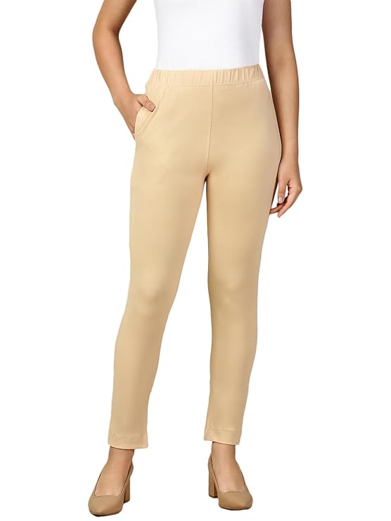 PYNK by Lux Cozi: Premium Cotton Lycra Kurtipant with Side Pocket BUY 1 GET 1 OFFER