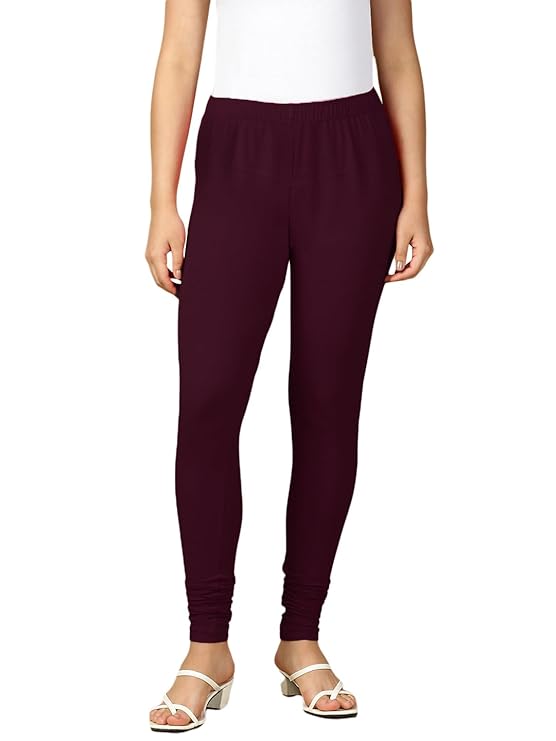 Premium Solid Cotton Lycra Leggings for Women: FREE SIZE Chuddidar Length