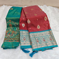 Premium Heavy Aari Work Blouse & Saree Ensemble 1020