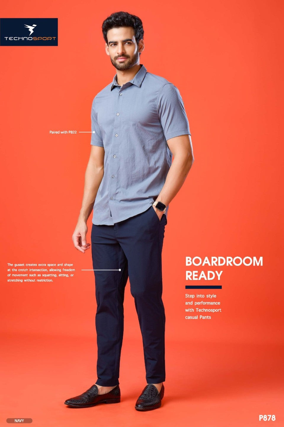 Technosport Duracool+ Solid 4-Way Stretch Casual Trousers Buy 3 At 1998