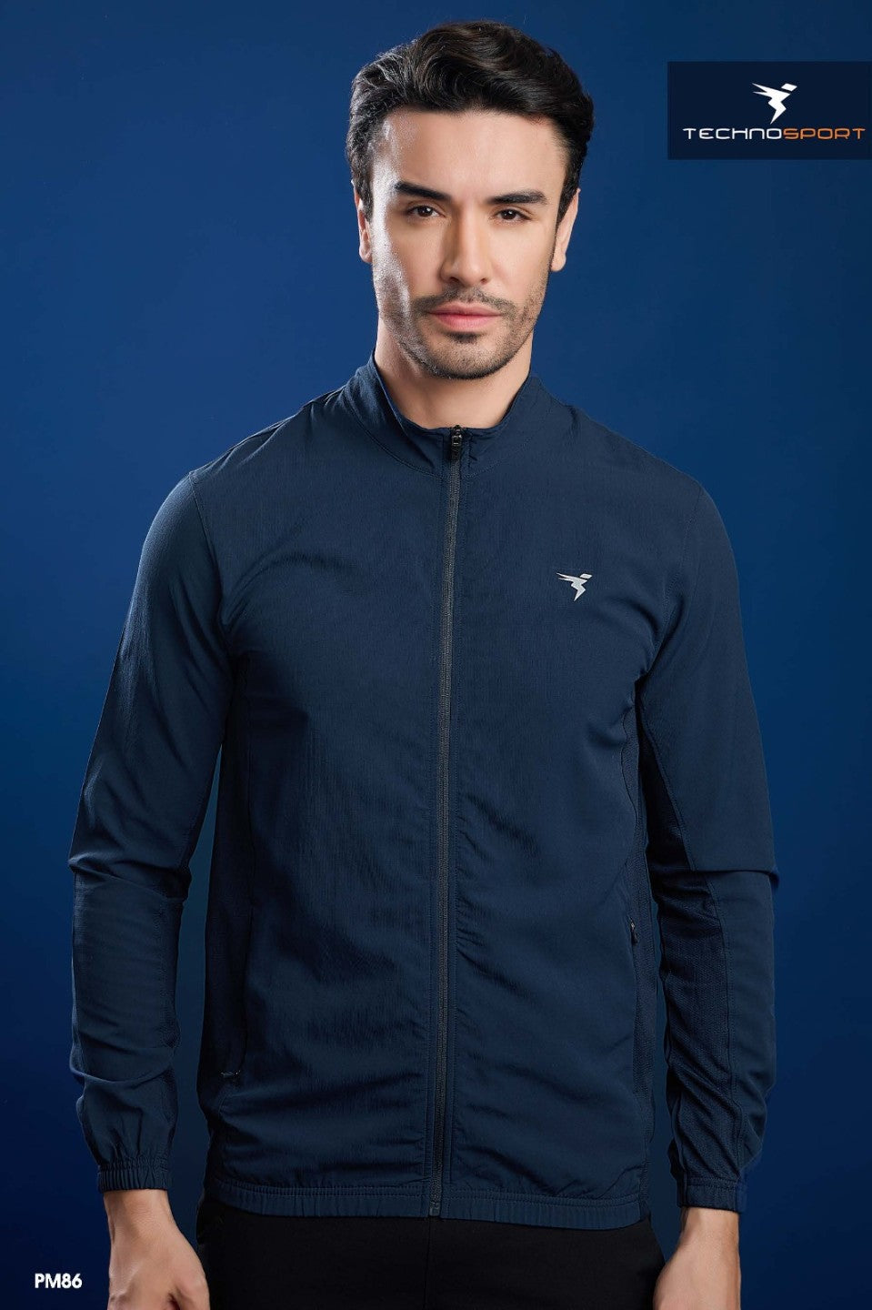 Technosport Men's Solid Woven Hi-Neck Slim-Fit Jacket (PM86/13)