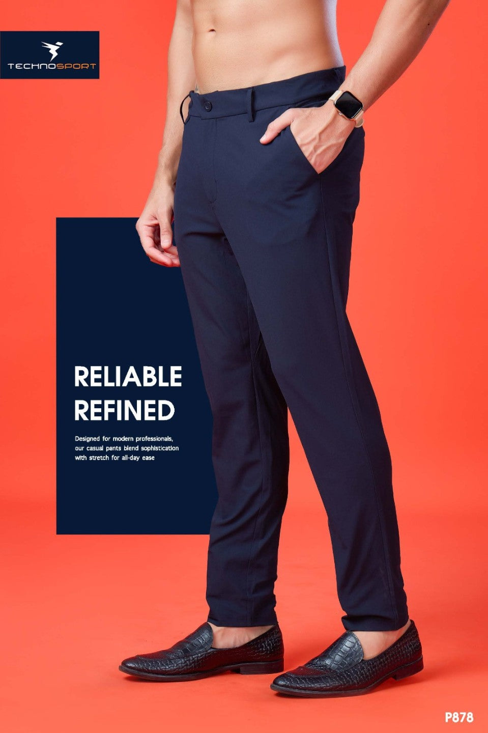 Technosport Duracool+ Solid 4-Way Stretch Casual Trousers Buy 3 At 1998