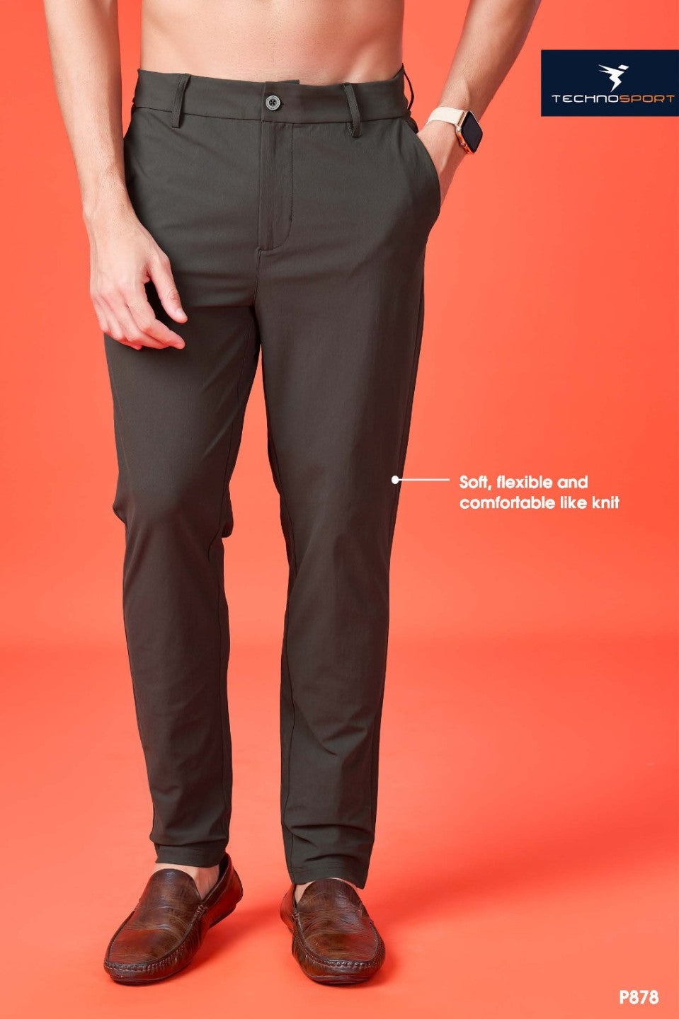 Technosport Duracool+ Solid 4-Way Stretch Casual Trousers Buy 3 At 1998