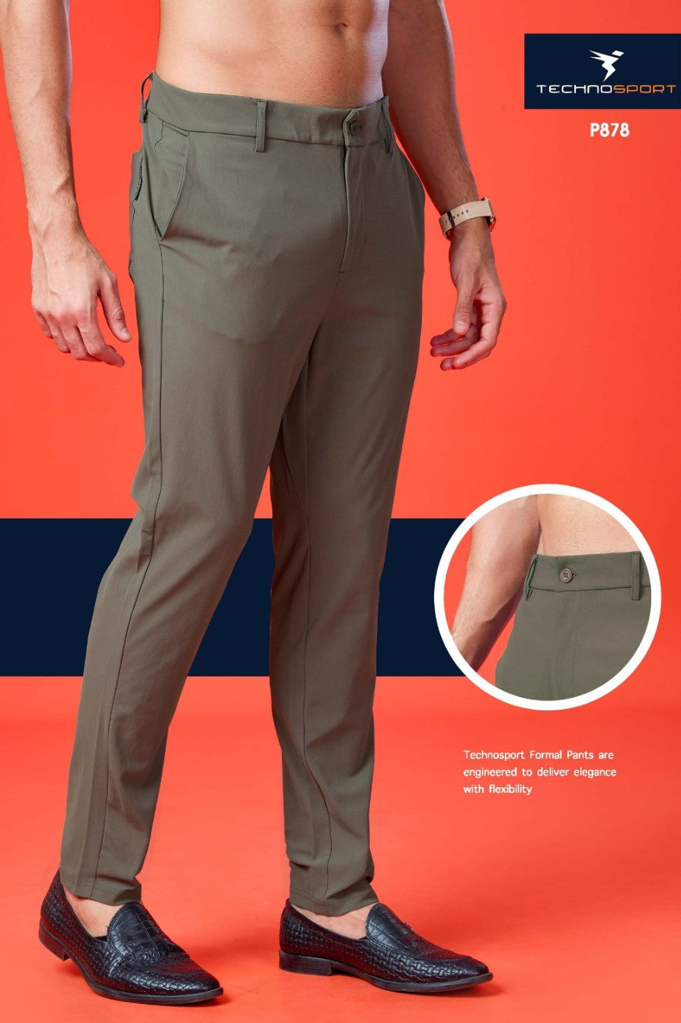 Technosport Duracool+ Solid 4-Way Stretch Casual Trousers Buy 3 At 1998