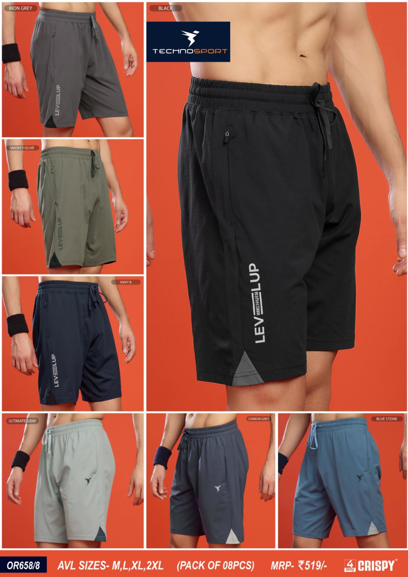 Technosport Mens Shorts Pant  BUY 3 AT 1038 CODE