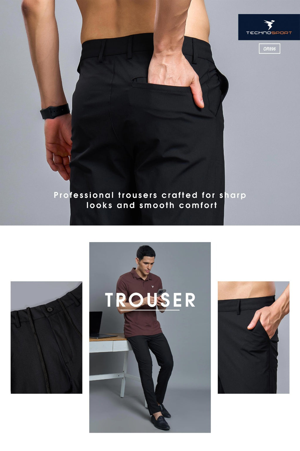 Technosport DuraCool+ Solid Formal Pant Buy OR896