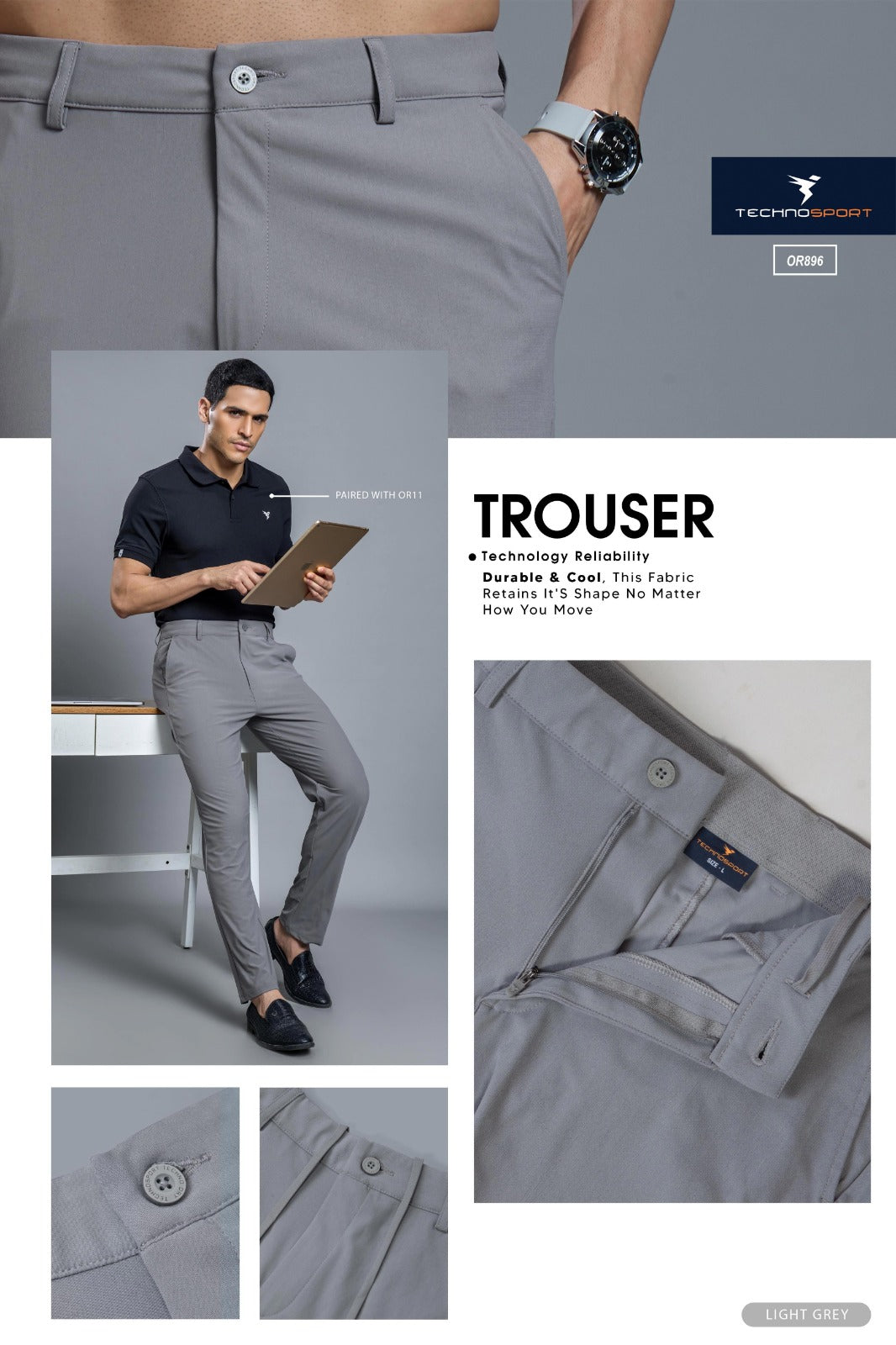 Technosport DuraCool+ Solid Formal Pant Buy OR896